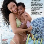 Raffaella Fico và con gái trên bìa tạp chí Gente. Ảnh: Gente.